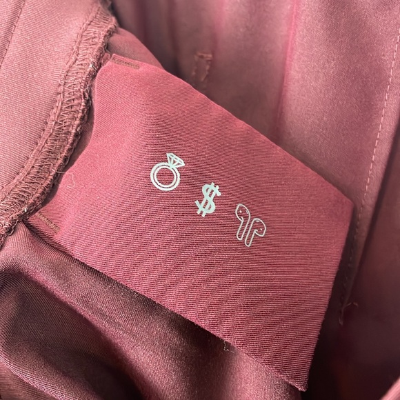 Figs Technical Collection Womens 3XLT Maroon Scrubs 2 Pocket Drawstring Waist - Picture 9 of 10